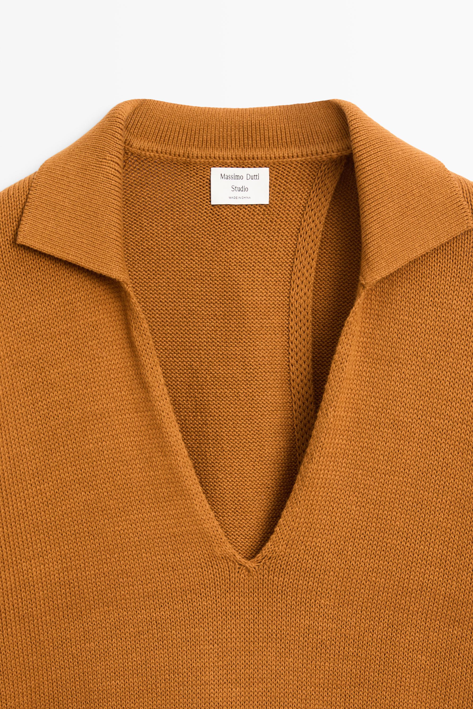 Pull en maille 100 % coton à col V - STUDIO